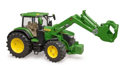 03151 BRUDER John Deere 7R 350 traktor homlokrakodóval - Bruder 3151