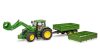 03155 BRUDER John Deere 7R 350 traktor homlokrakodóval és pótkocsival - 11138854 