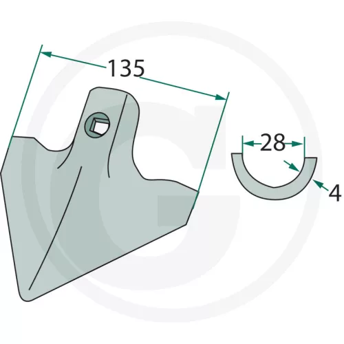 101019173 Kramp lúdtalp kapa 135mm