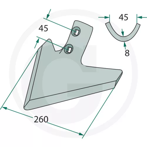 105000584 Kramp lúdtalp kapa 260 mm megerősített
