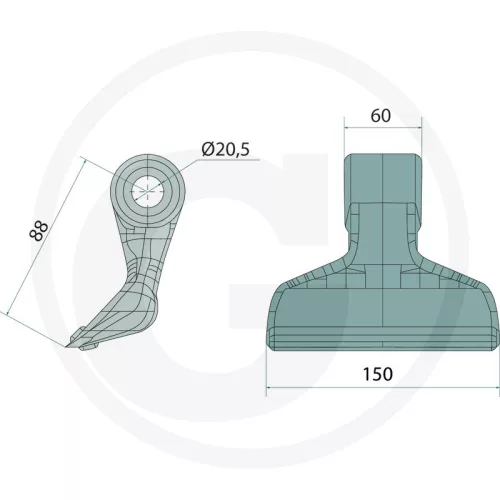 11988187 GRANIT Szárzúzó kalapács PTA-bevonatos