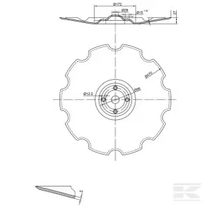 179857KR Kramp Boronatárcsa V55 D: 470 mm