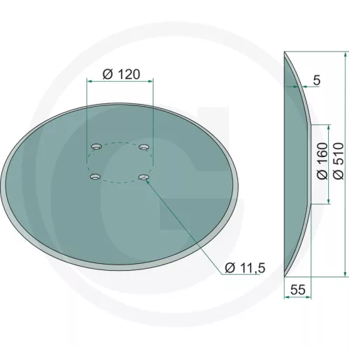 1800100001 GRANIT Tárcsalap