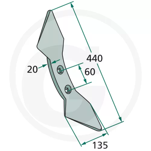 180101.136-60 GRANIT Dupla szív kapa 440m