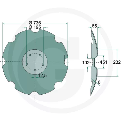 18017 34910017 GRANIT Tárcsalap Csipkés
