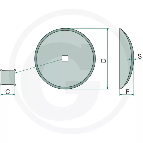 18031-0677 GRANIT Tárcsalap Sima, Ø 660 x 6 mm