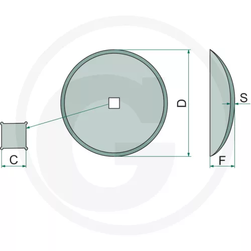 18031-251030 GRANIT Tárcsalap Sima, Ø 510 x 4 mm