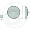 18031-266041 GRANIT Tárcsalap Sima, Ø 660 x 8 mm