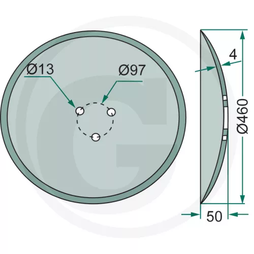 18031 24251103 GRANIT Csoroszlyatárcsa Sima