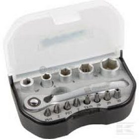   1804970909KR KRAMP Dugókulcskészlet, mini, 1/4”, 14 részes