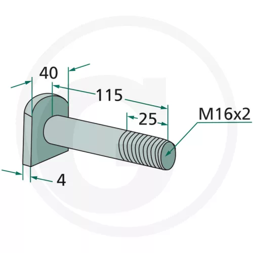 18063-HUM-91 Granit Csavar anyával