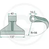 18063-RM-30/12 Granit szárzúzó kalapács, 12 db-os készlet
