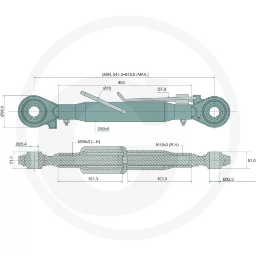 19331471 GRANIT Mechanikus felső függesztőkar