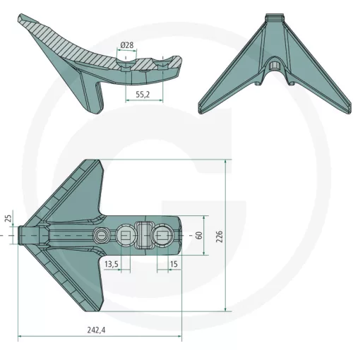19419195 GRANIT ENDURANCE Carbide Lúdtalp kapa