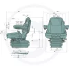 19956006 PROBOSS AS5550 Prémium légrugós vezetőülés