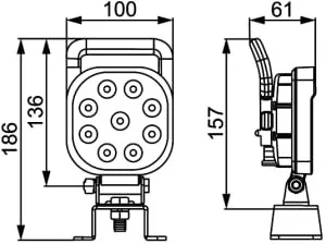 1GA357103-082 Hella Munkafényszóró