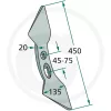 23532 RS300 45-75 GRANIT Dupla szív kapa Sugár = 300