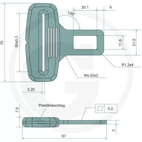 240ACC025 GRANIT Kétpontos biztonsági öv statikus, nem feltekerhető
