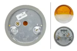 2BE001259061 Hella Villogó szélességjelző lámpa 44x78 mm, süllyesztett vagy felületi, kerek, 18/3 W, 12 V, IP5K9K