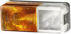 2BE002582031 Hella Villogó szélességjelző lámpa 170x75x62 mm,csavaros rögzítés, téglalap, R5W/P21W, 12 V, IP5K9K