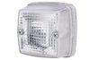 2PF003014-071 HELLA Határoló fény, helyzetjelző lámpa, halogén, 12/24 V, fekete ház, átlátszó lencse, 100x40x42 mm, C5W izzóval, IP5K9K