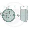 2SE001685201 Hella - Hátsó lámpa, Ø 140mm