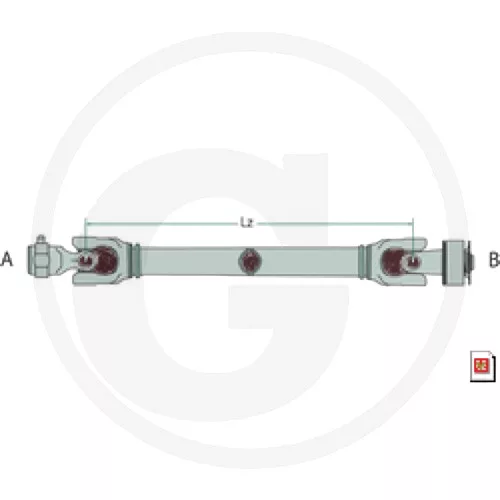 377086024956R BLUELINE kardántengely jobbra forgó szabadonfutó 860 mm F24