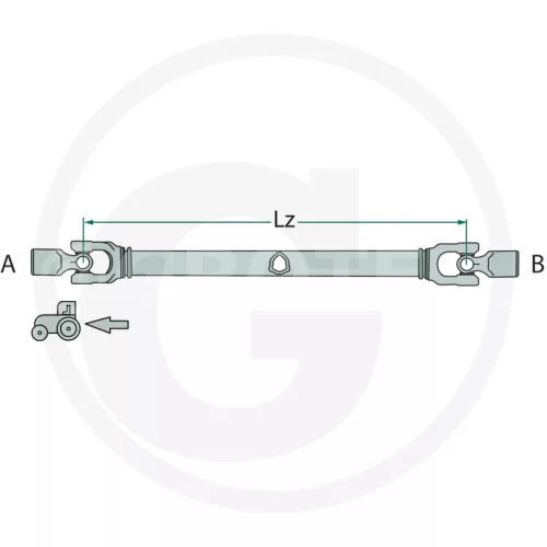 3771010B112 BLUELINE Kardántengely 1 3/8”, 6 bordás 1010mm B1