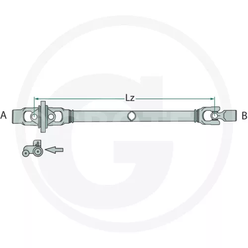 3771210248956W BLUELINE Kardántengely 1 3/8”, 6 bordás 1210 mm F248