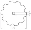 52401242050040 Kramp tárcsalap csipkés 510