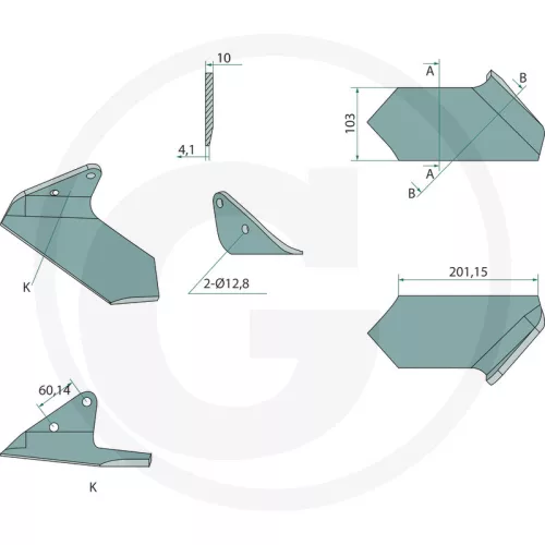5603134060857 GRANIT Kapaszárny - Széles, jobb
