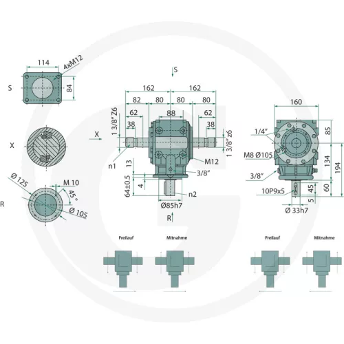 614397192 GRANIT Szürkeöntvény szöghajtómű