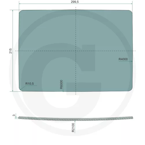 65412618 GRANIT Visszapillantó tükörlap