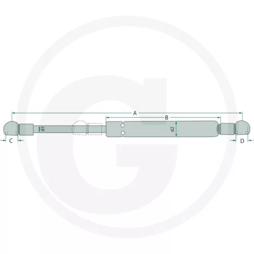 65498113 GRANIT Csillapító gázrugó