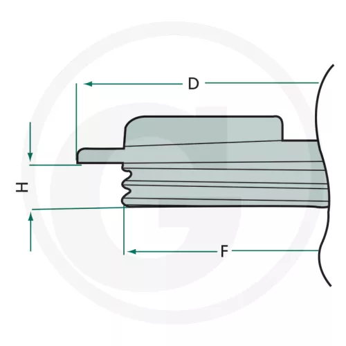 6703502420 ARAG Fedélgyűrű 255 mm, felső rögzítés
