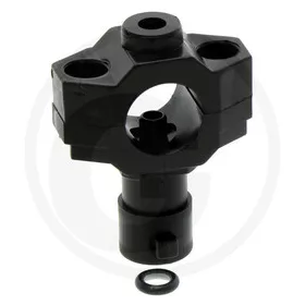   670400220 ARAG Egyállású fúvókatartó Rögzítőbilinccsel Ø cső 20 mm, Ø furat 7 mm