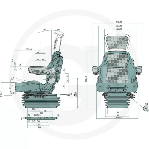 6948804550 PROBOSS AS4550 légrugós ülés ülésfűtéssel
