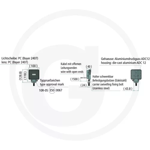 7070010019 GRANIT LED-munkalámpa - A közeli munkaterület megvilágításához