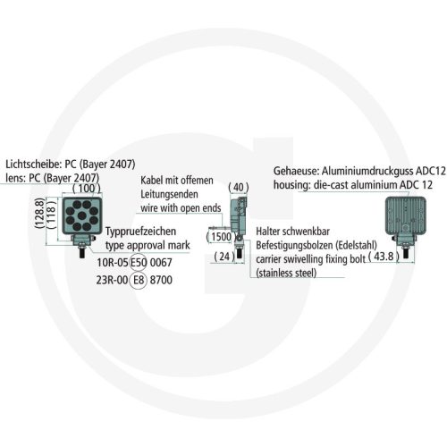 7070010020 GRANIT LED-munkalámpa - A távoli terület megvilágításához