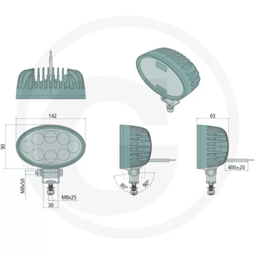7070010442 GRANIT LED-munkalámpa - A távoli munkaterület megvilágításához