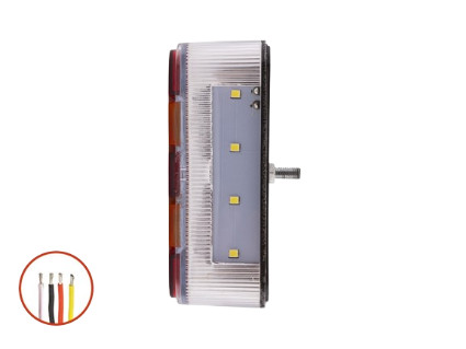 720031 Luminex LED Hátsó lámpa 3 kamrás, 12-24V + 0,15 m kábel