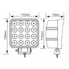 720168 Luminex LED Munkalámpa, flood- 3040 Lumen, 9-33V + 0,35 m kábel