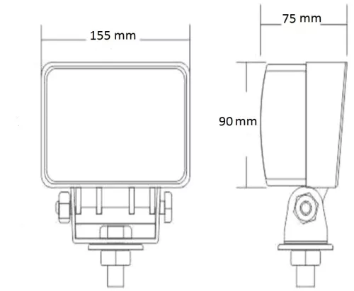 720170 Luminex LED Munkalámpa - 3400 Lumen, 9-33V + 0,35 M kábel