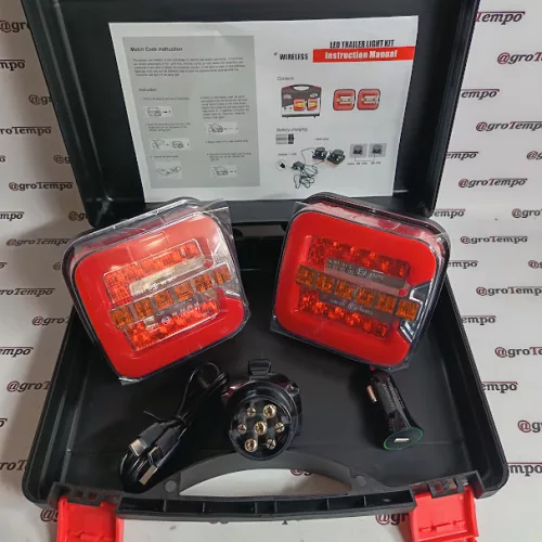 725345 Luminex 2x LED-es hátsó mágneses, vezeték nélküli csoportos lámpa szett, 3 kamrás, 12V + WIFI