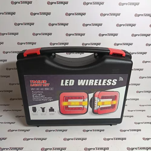 725345 Luminex 2x LED-es hátsó mágneses, vezeték nélküli csoportos lámpa szett, 3 kamrás, 12V + WIFI