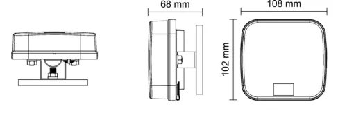 725345 Luminex 2x LED-es hátsó mágneses, vezeték nélküli csoportos lámpa szett, 3 kamrás, 12V + WIFI