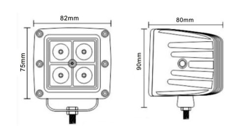 725656 Luminex LED Munkalámpa - 800 Lumen, 9-33V + 0,35 m kábel