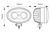 725688 Luminex LED Munkalámpa kék - 800 Lumen, 10-80V + 0,35 M kábel