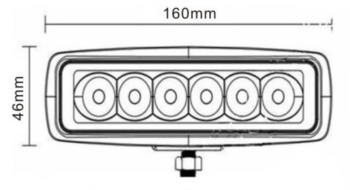 725689 Luminex LED Munkalámpa - 1260 Lumen, 9-33V + 0,35 M kábel - pont fény