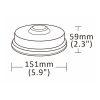 726051 Luminex LED sárga villogó – ufo 2000, 9-33V